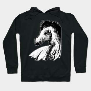 Ink drawing - dragon - fantasy inspired designs Hoodie